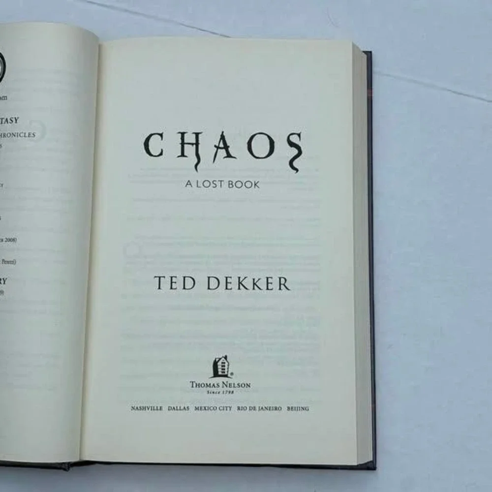Chaos Ted Dekker Book 4 The Lost Books Hardcover Christian Fantasy Fiction Novel